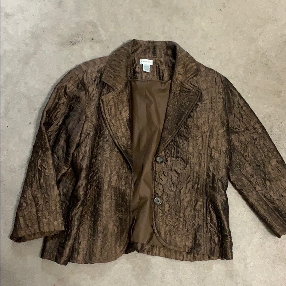 Chico’s size 2 women’s brown jacket